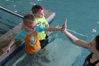 Swim Lesson high five