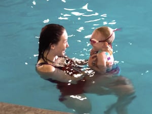 Swim Instructor and Kiddo